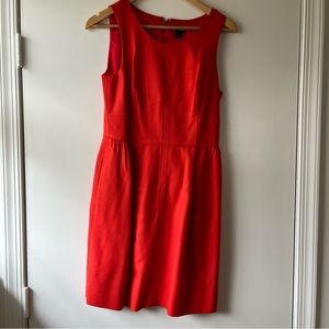 J.Crew Red Sleeveless Dress with Fitted Waist, Lined - Size 6